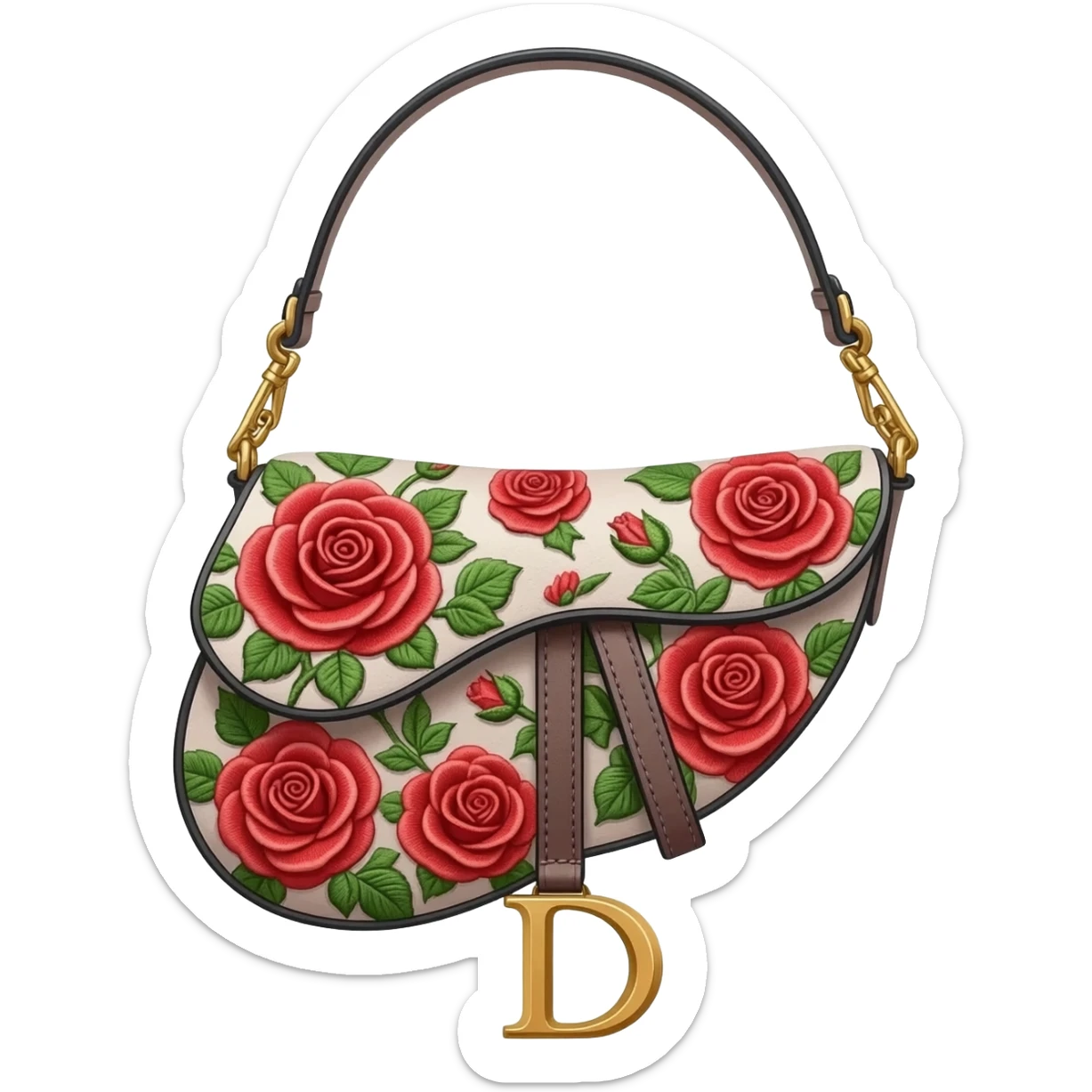floral dior saddle bag sticker
