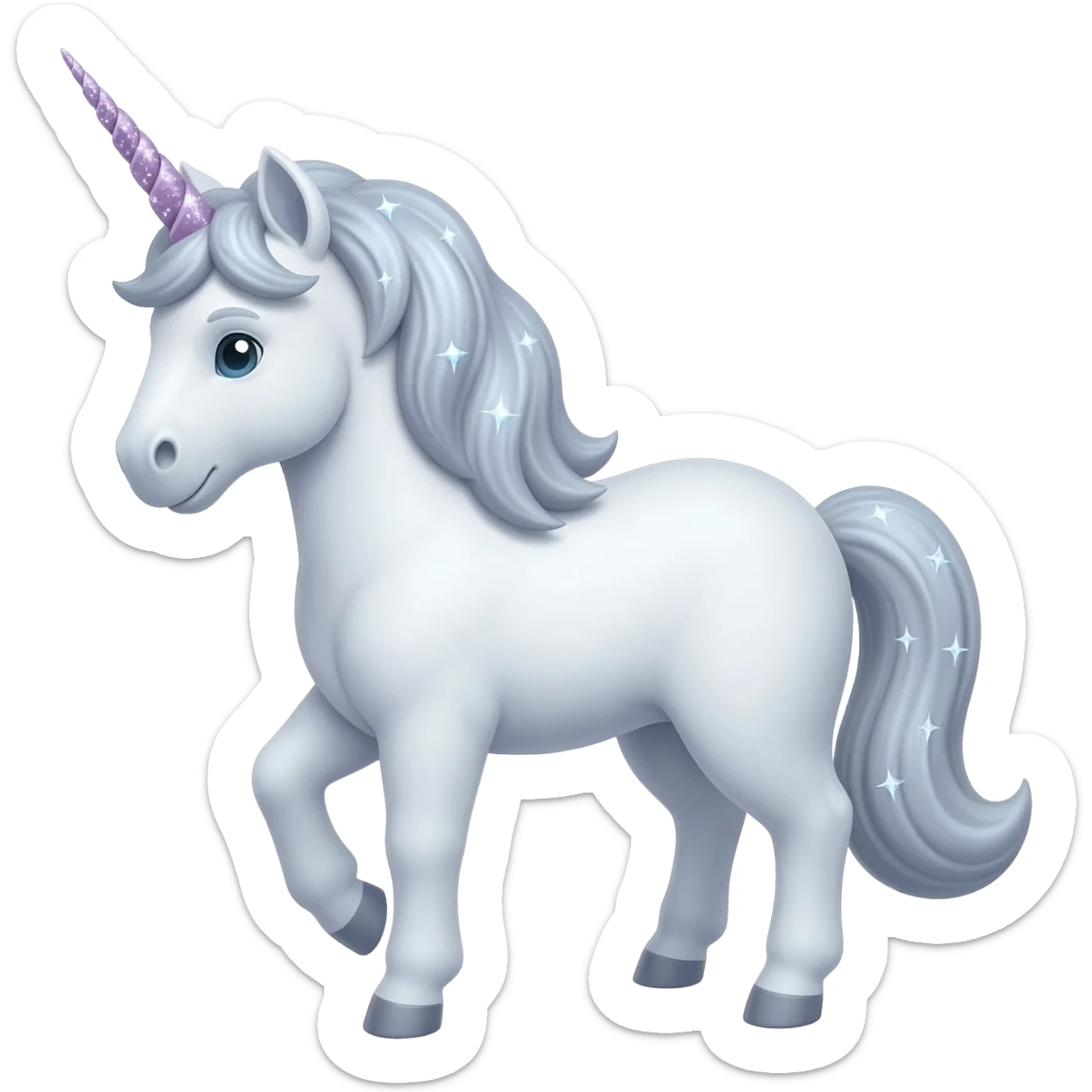 whispering unicorn sticker