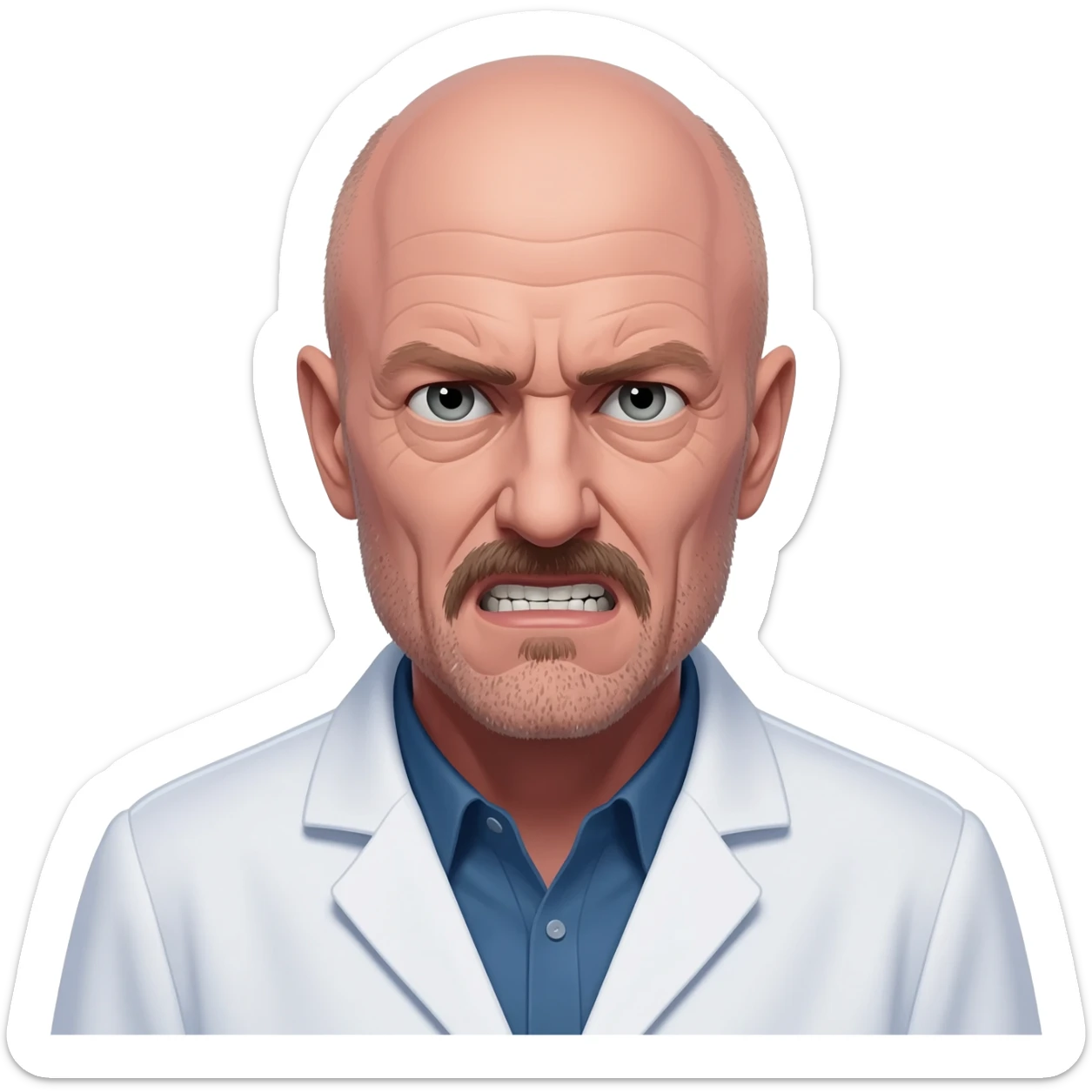 breaking bad walter white very angry mag enraged sticker
