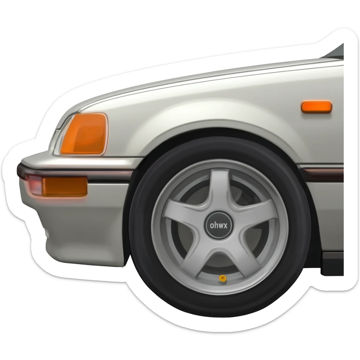 1995  honda civic drifting fwd one sticker