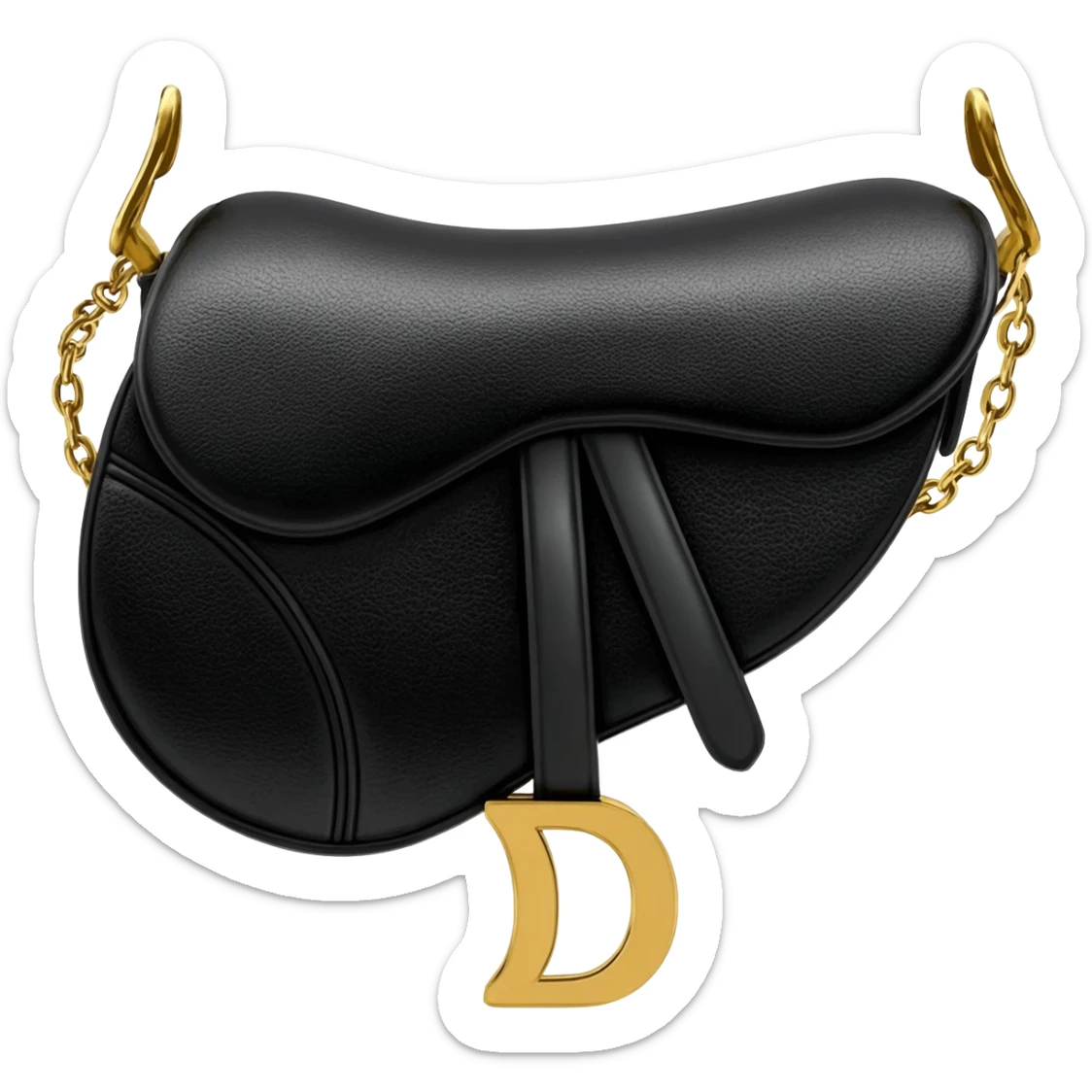 dior black saddle bag sticker