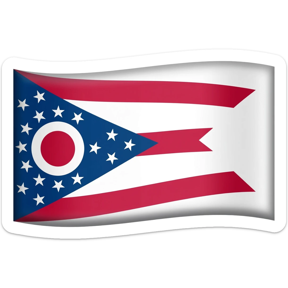 ohio flag sticker
