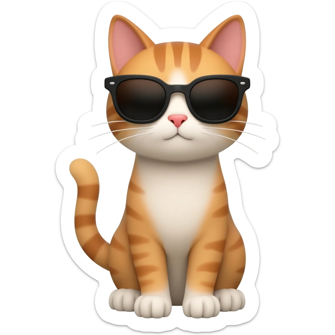 Cat wearing sunglasses sticker