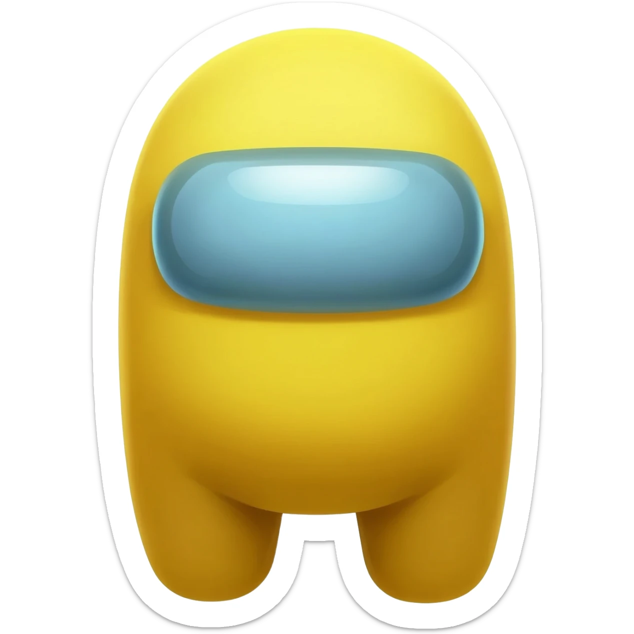 yellow among us sticker