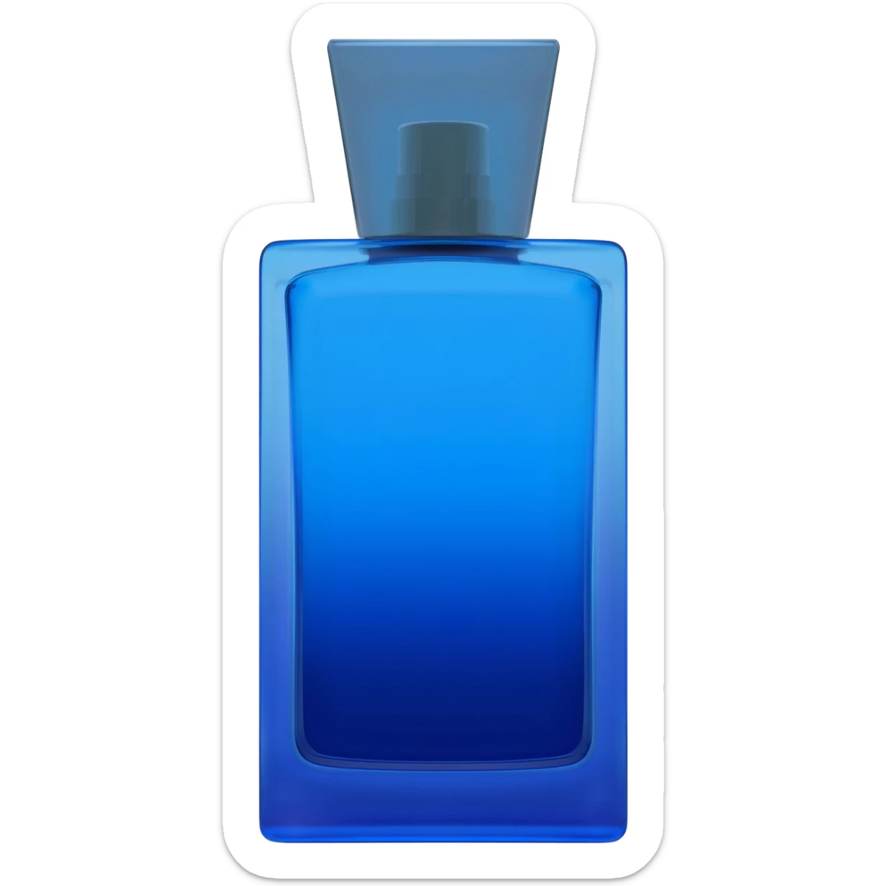Tall rectangle blue bottle of perfume in blue dior sticker