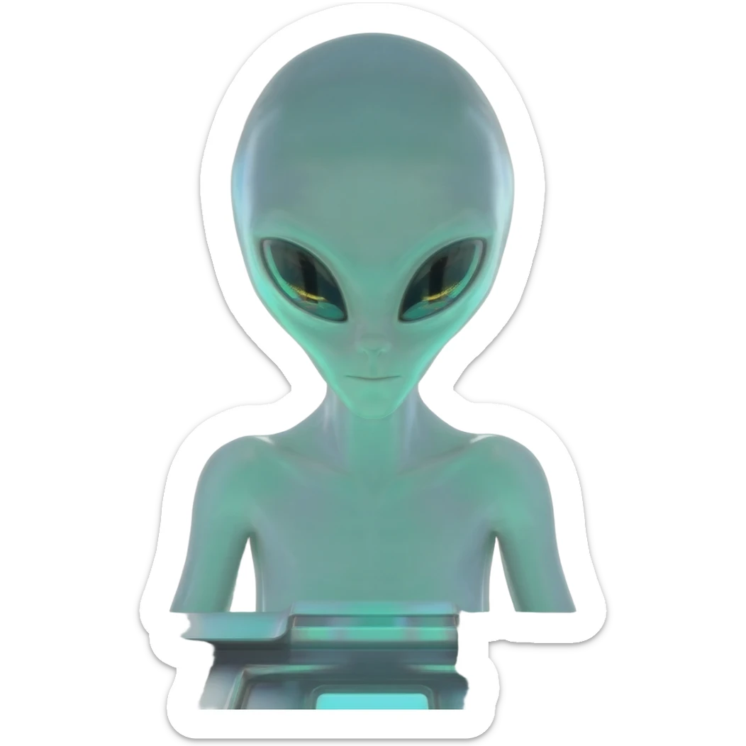 i need in alien's space ship sticker