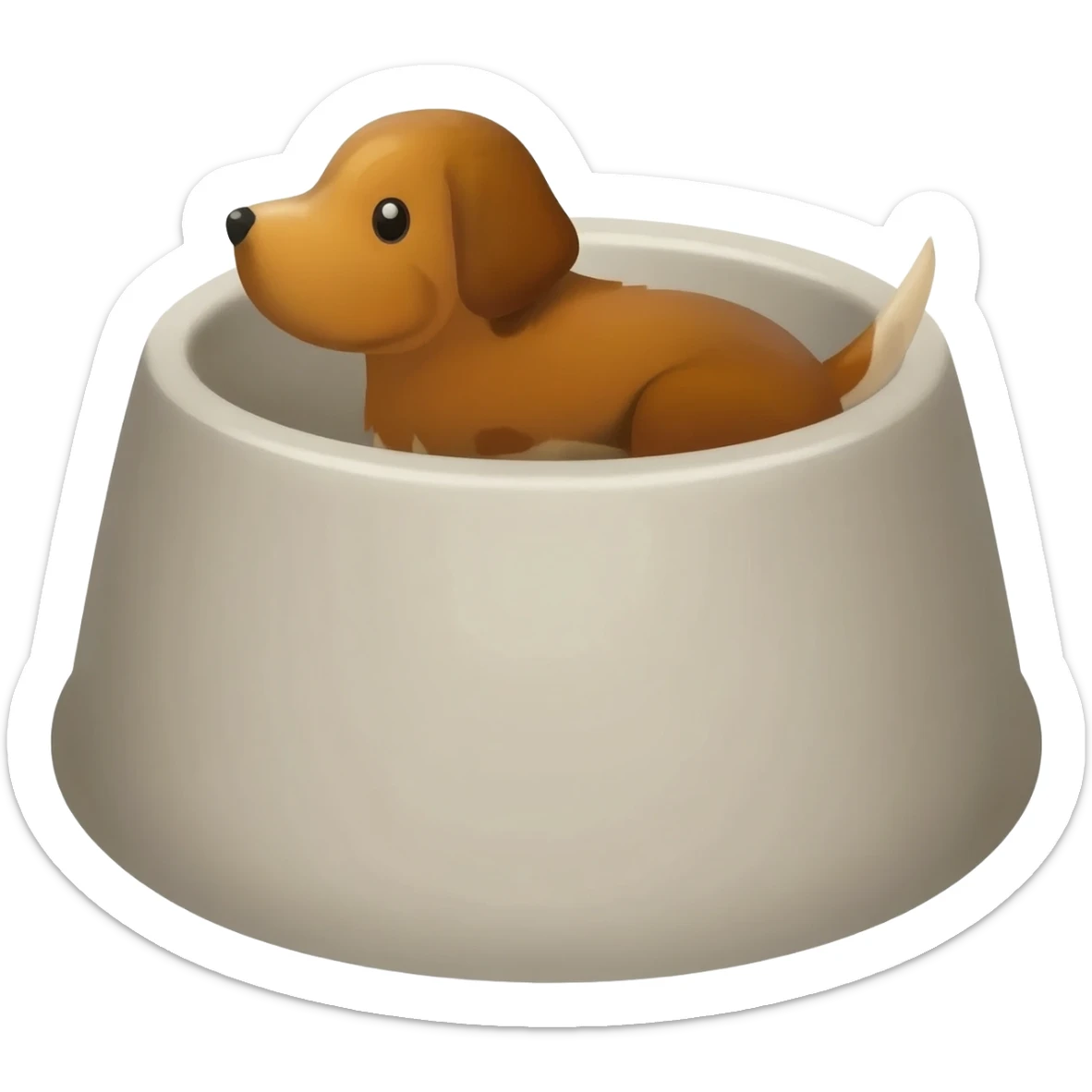 dog bowl sticker