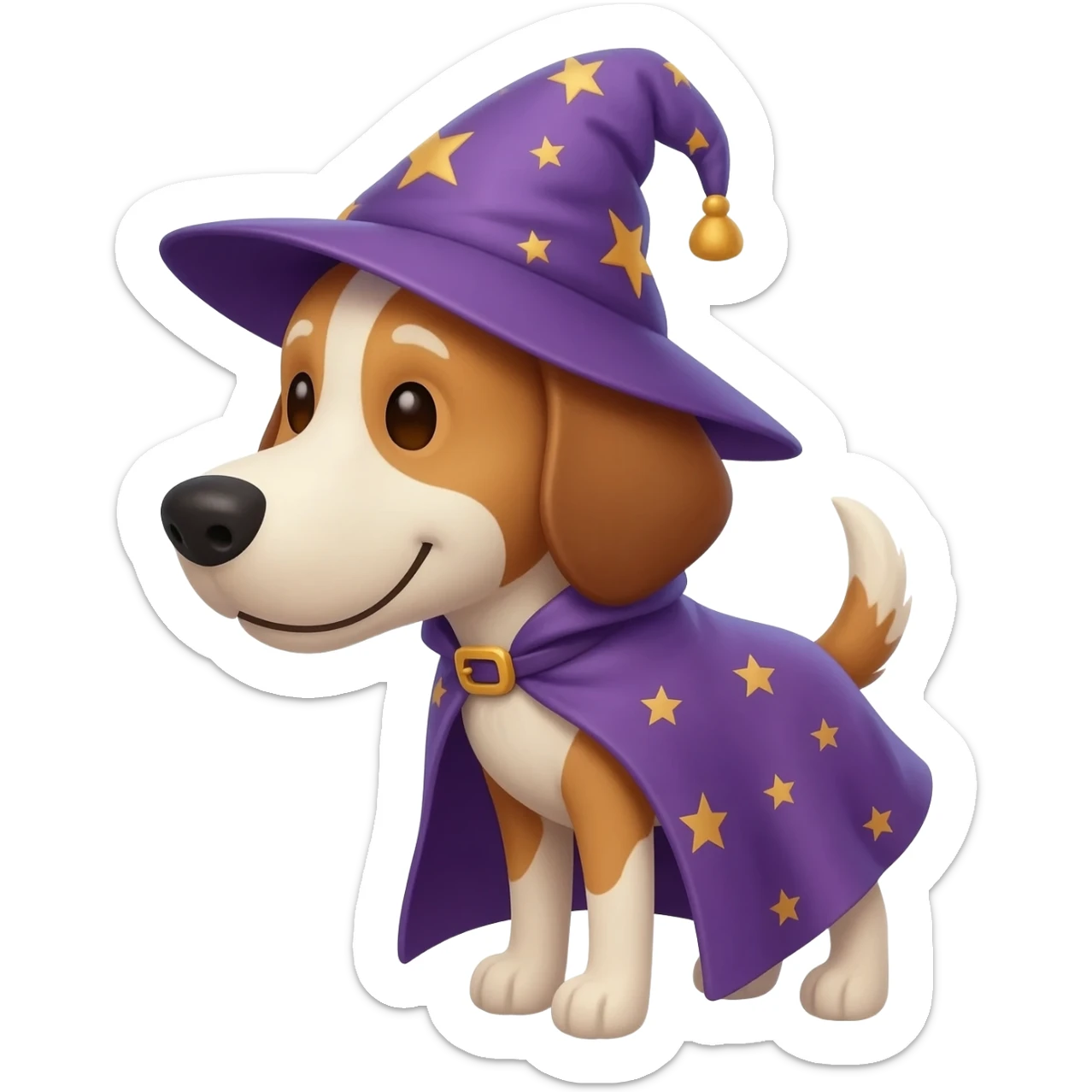 Dog wizard sticker