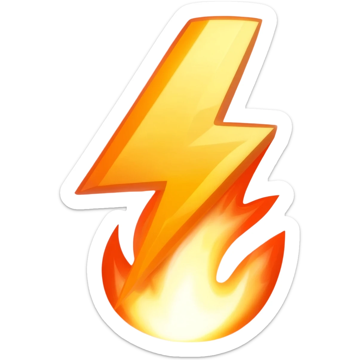 fire lightning sticker