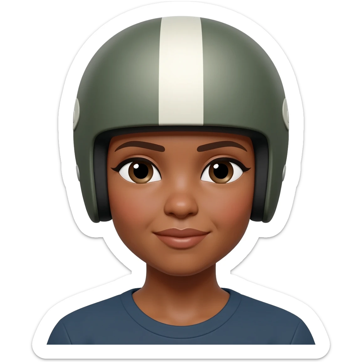 Gonemili Grace porte un casque sur la tête sticker