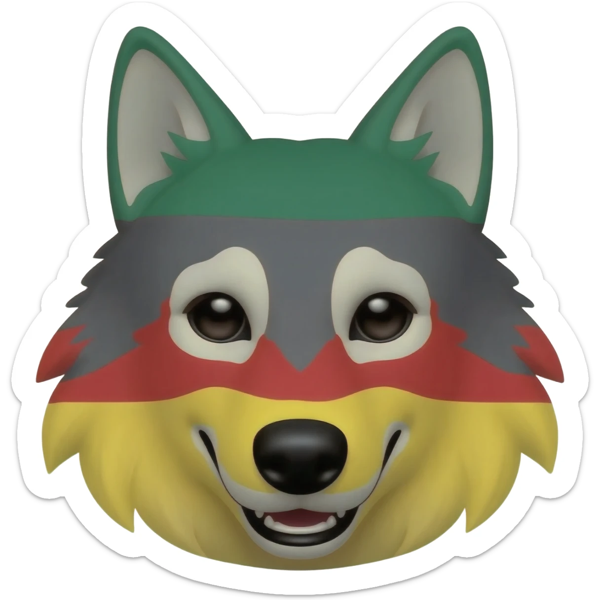 Mach mir einen Wolf Emoji mit einer tschetschenischen flagge sticker