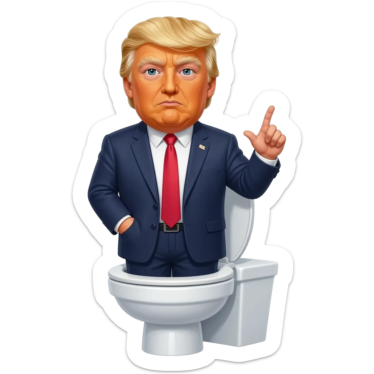 make donald trump coming out of the toilet sticker