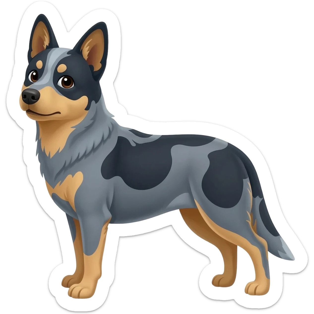 blue heeler dog sticker