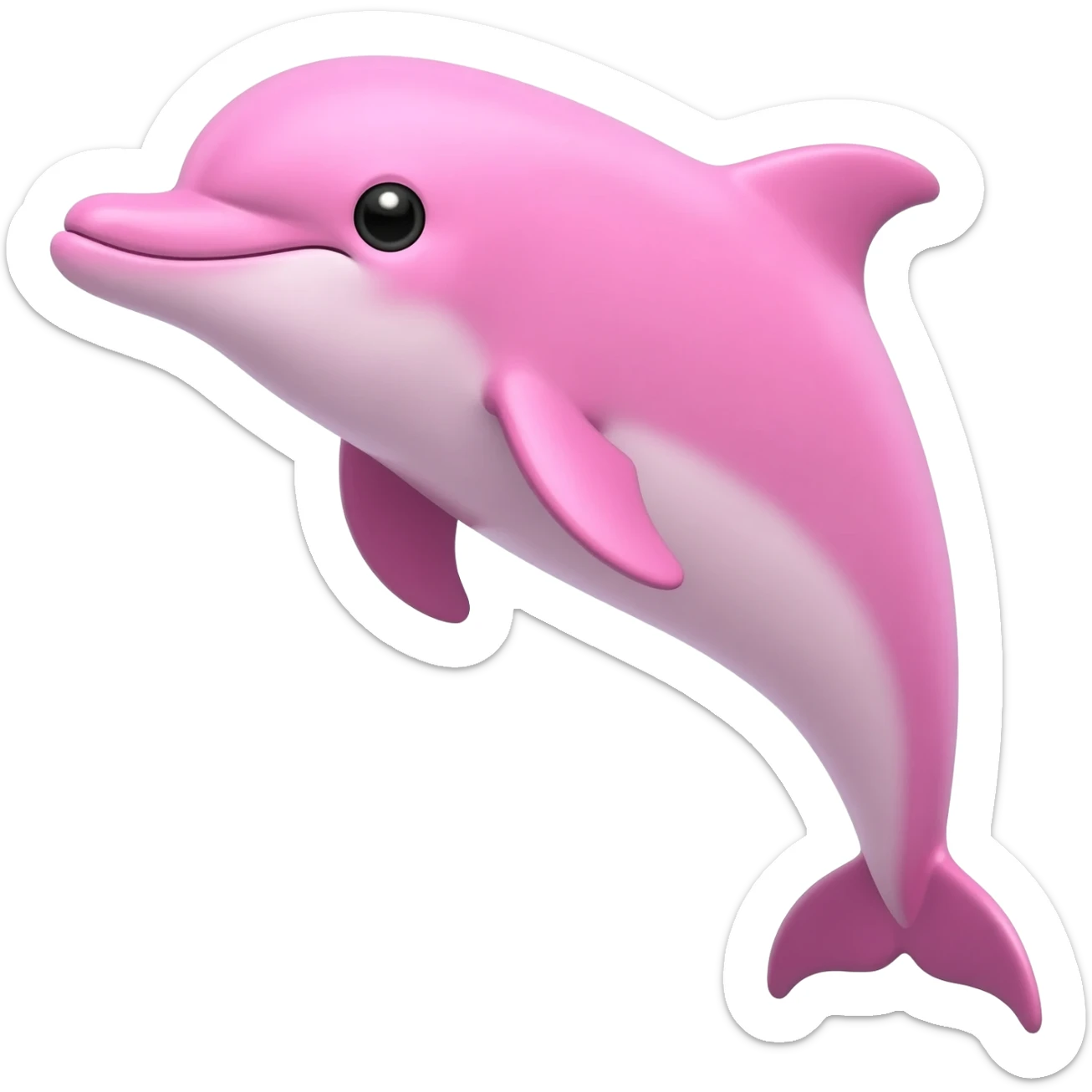 Pink dolphin sticker