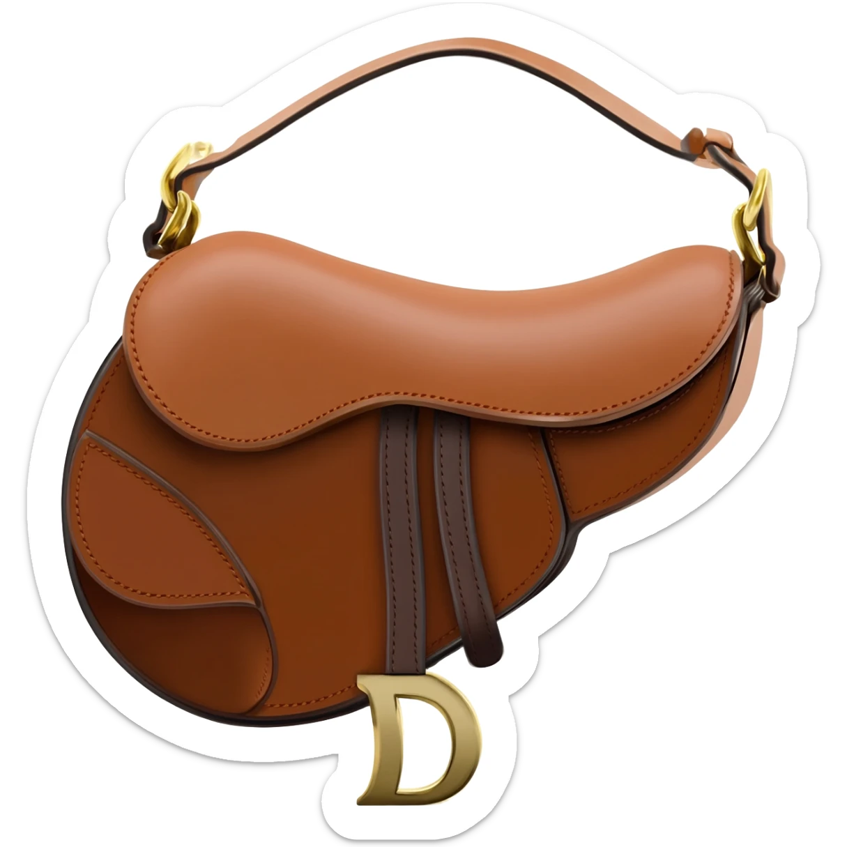 brown dior saddle bag sticker