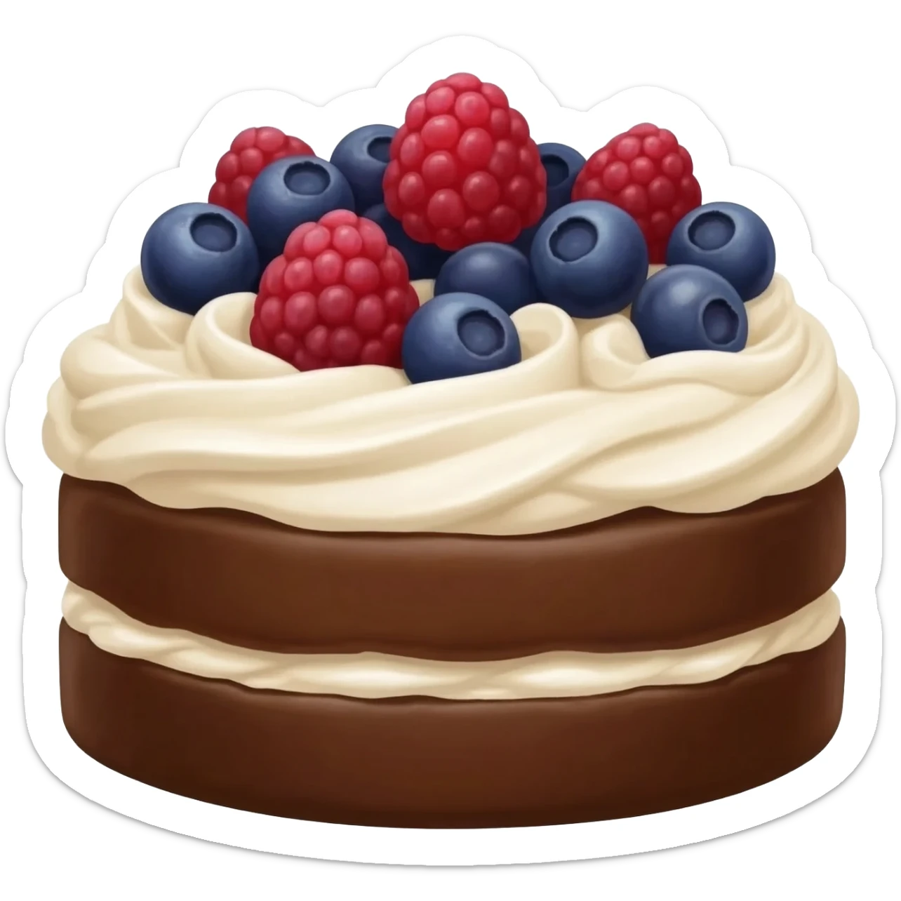 Chocolate cake with mascarpone cream sticker