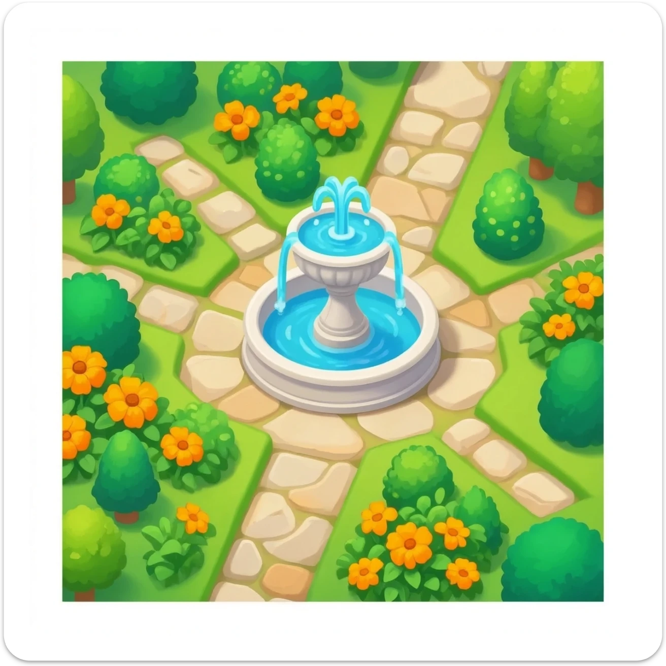 Lottery garden sticker