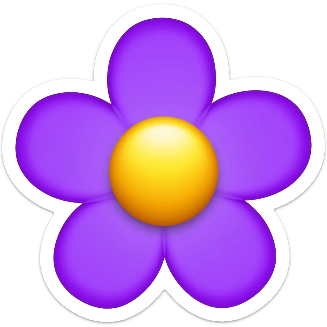 Purple flower emoji sticker
