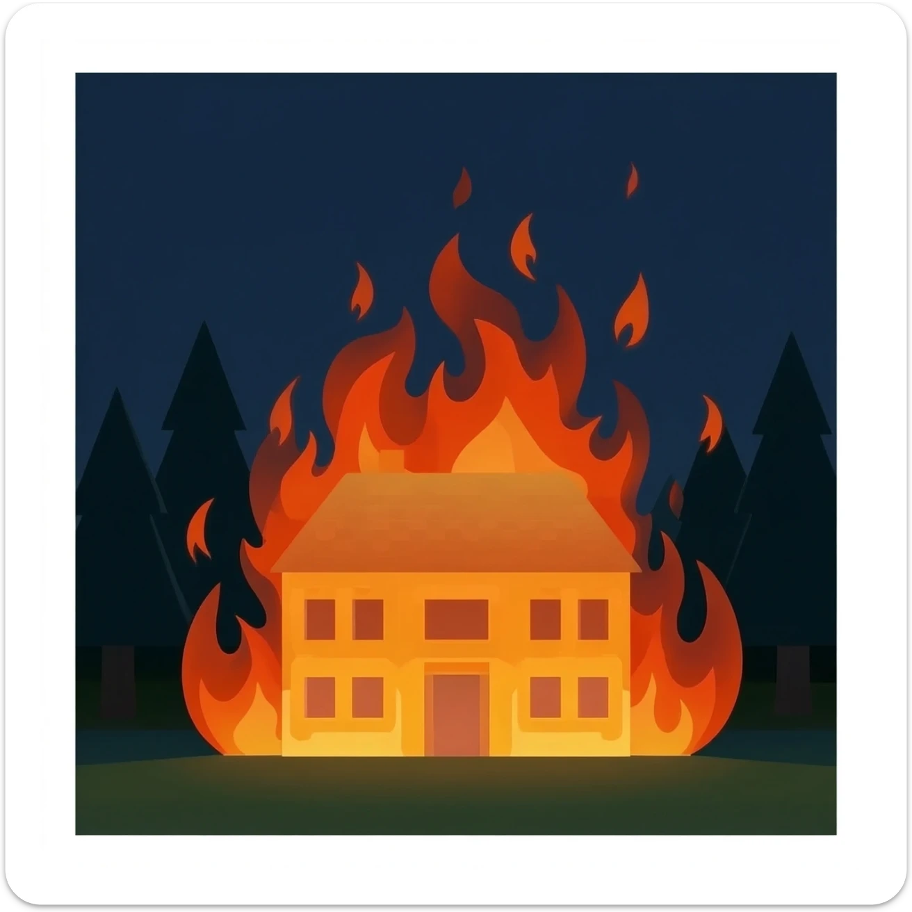 fire home sticker