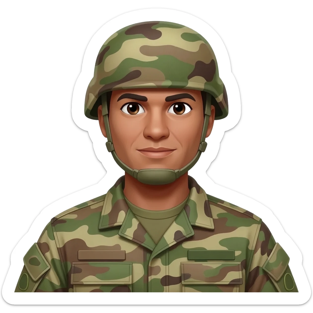 soldier in camouflage sticker