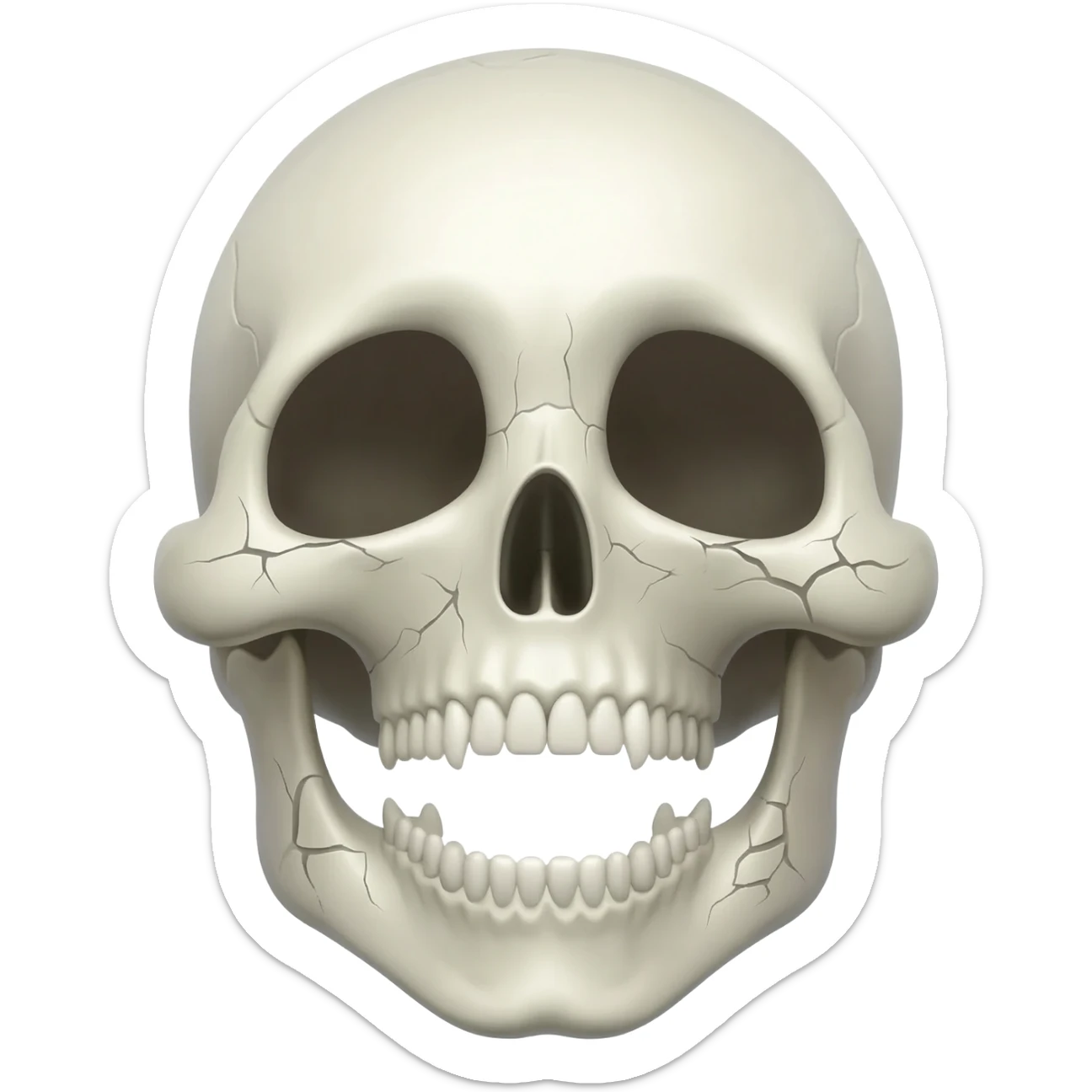 skull screaming sticker