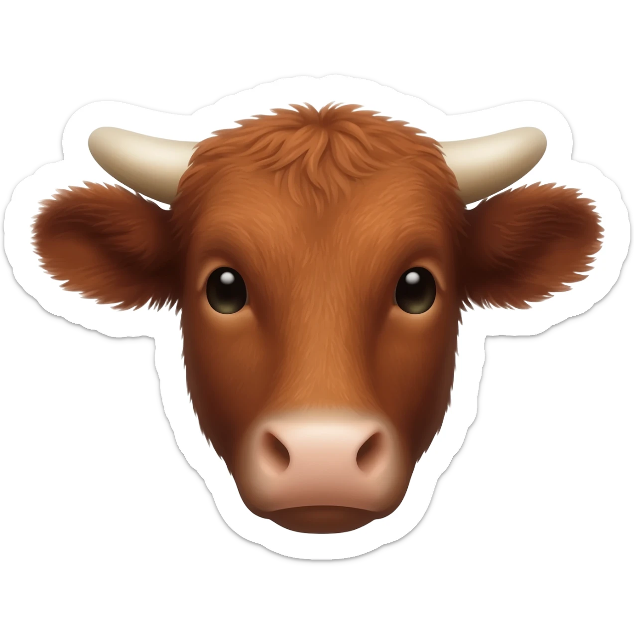 real simental bull head sticker