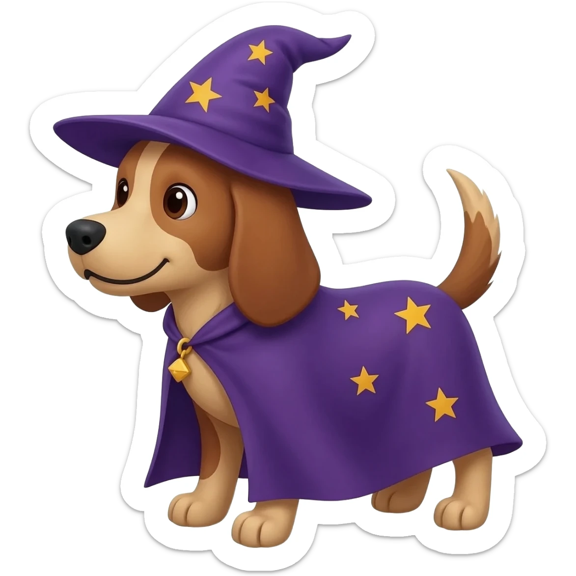 Dog wizard sticker