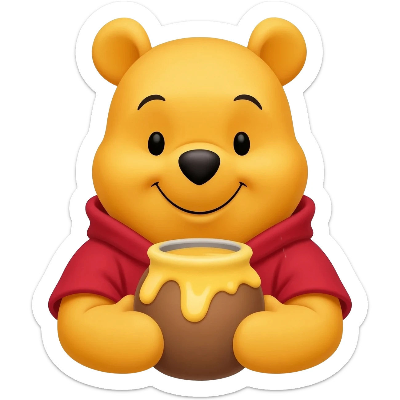 winnie the pooh holding honey pot sticker