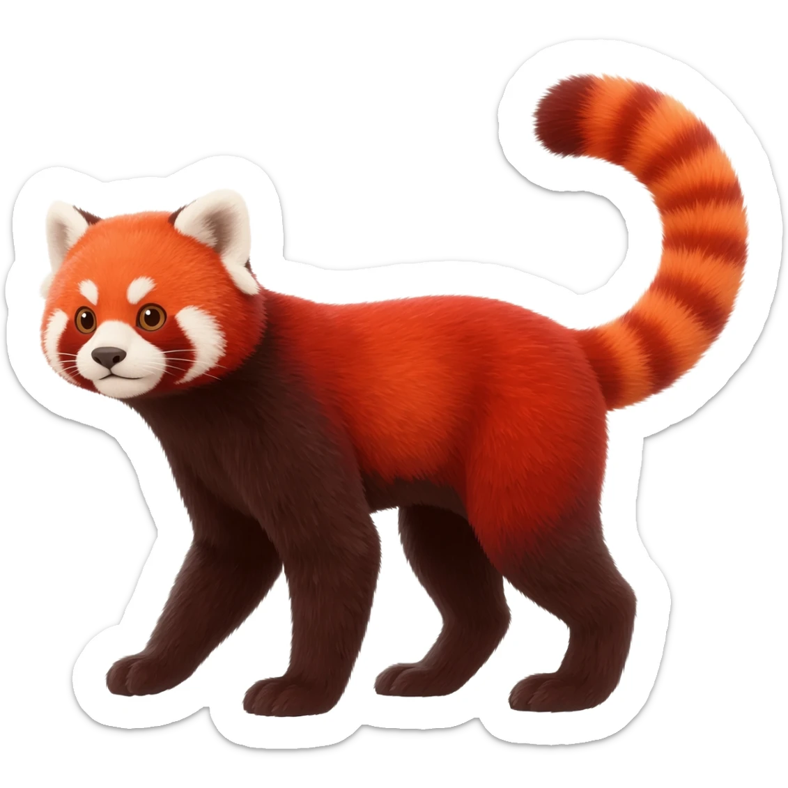 Caracal-Bobcat--Red-Panda-fusion-hybrid-animal-creature, full body sticker