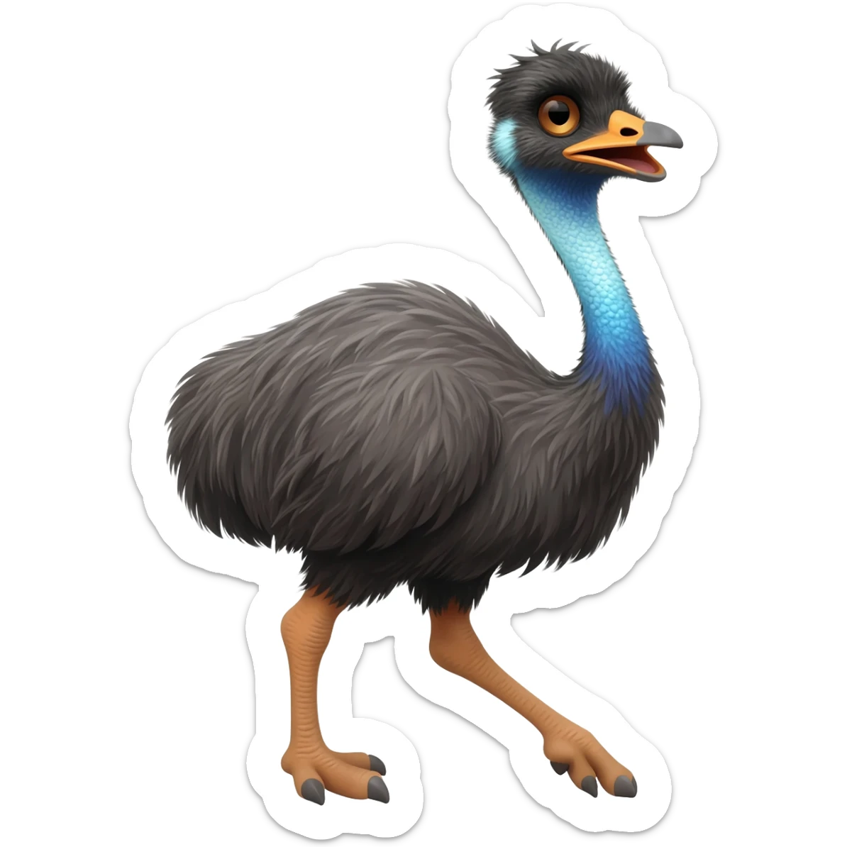funny emu sticker
