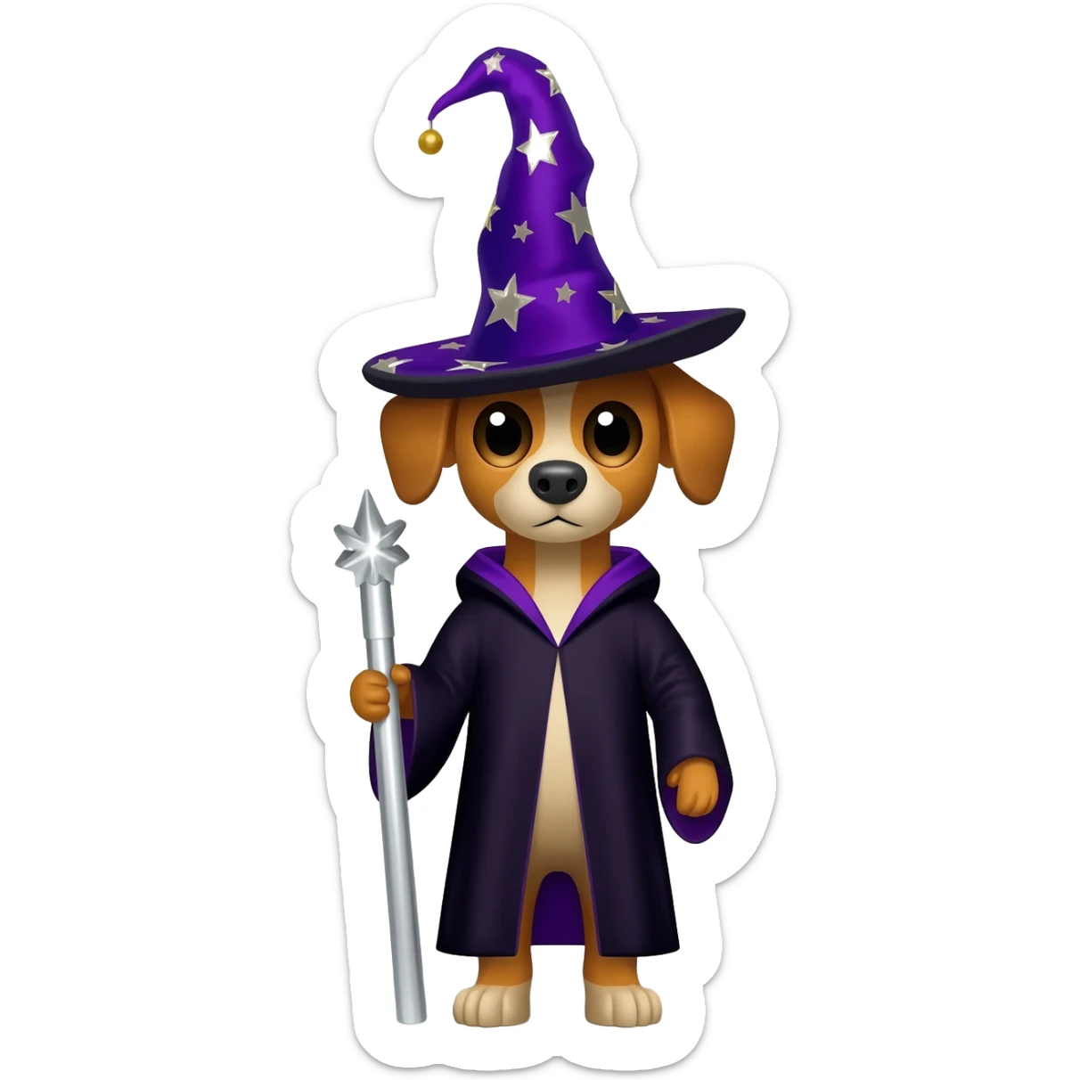 Dog wizard sticker