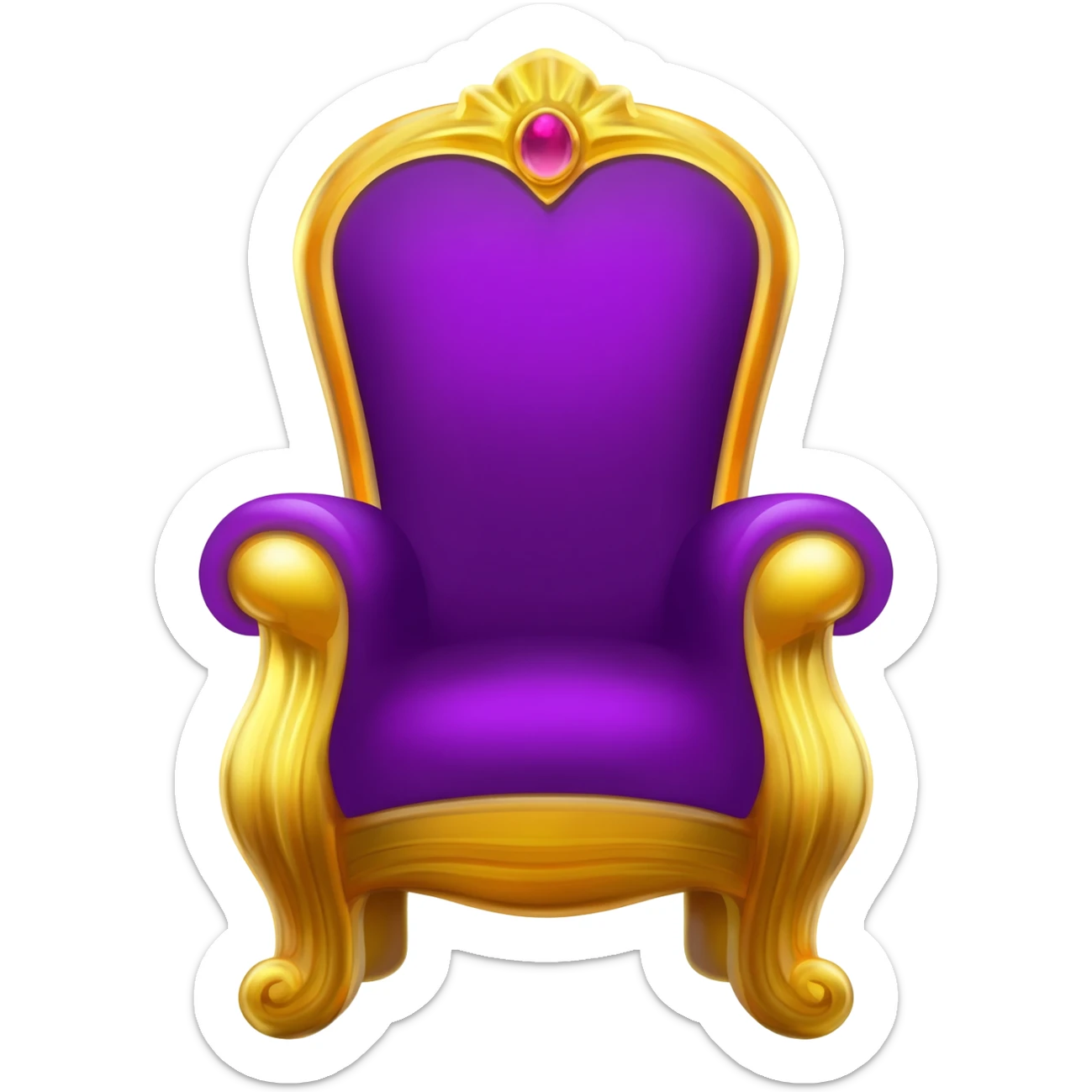 purple king throne sticker