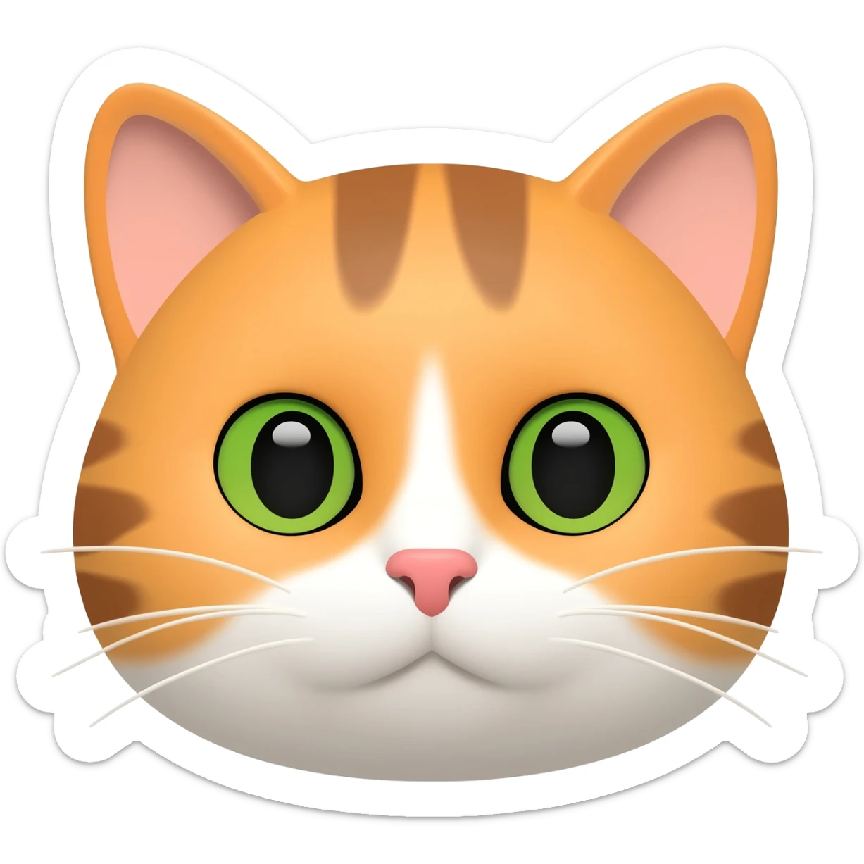 :] cat face animal sticker