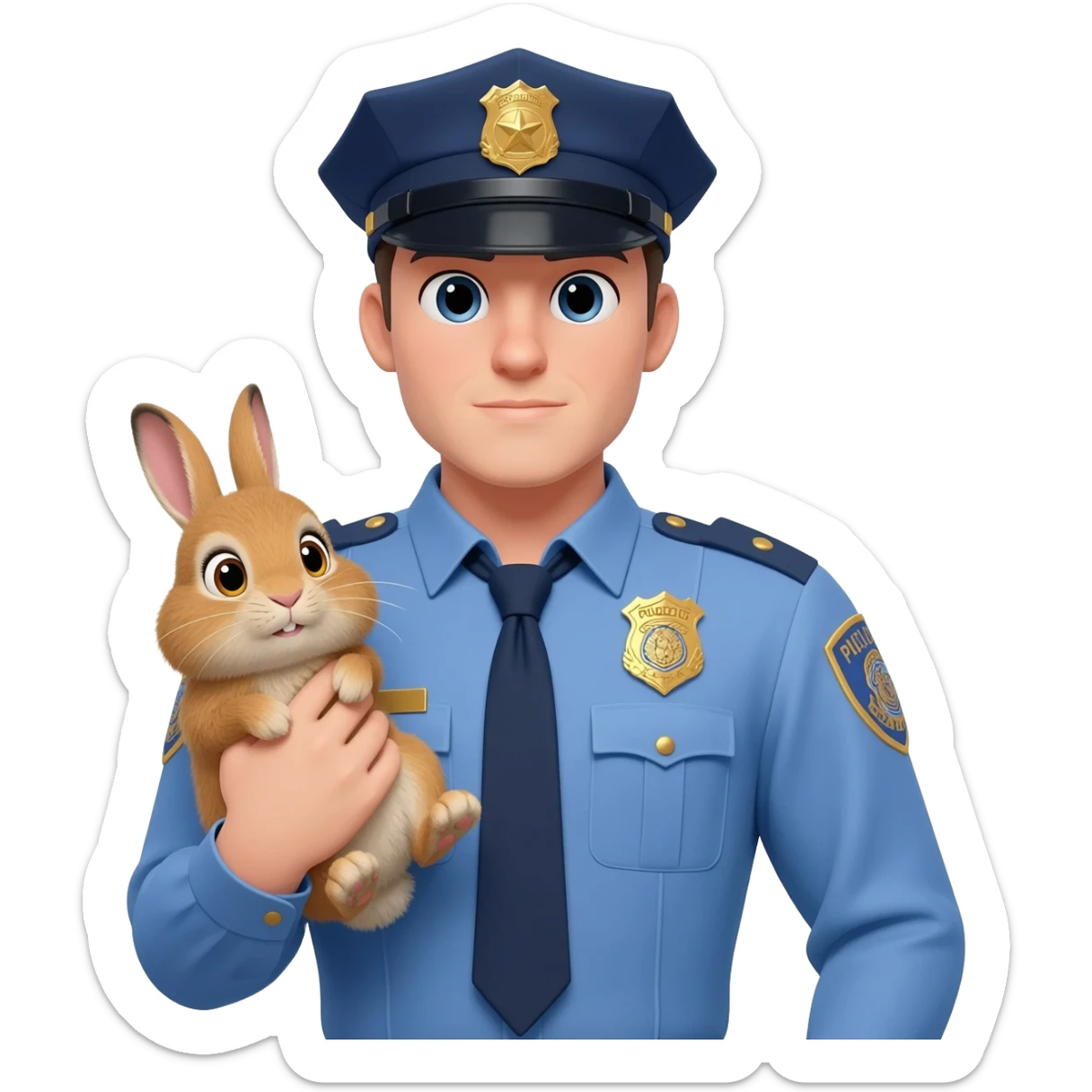 police bad bunny sticker