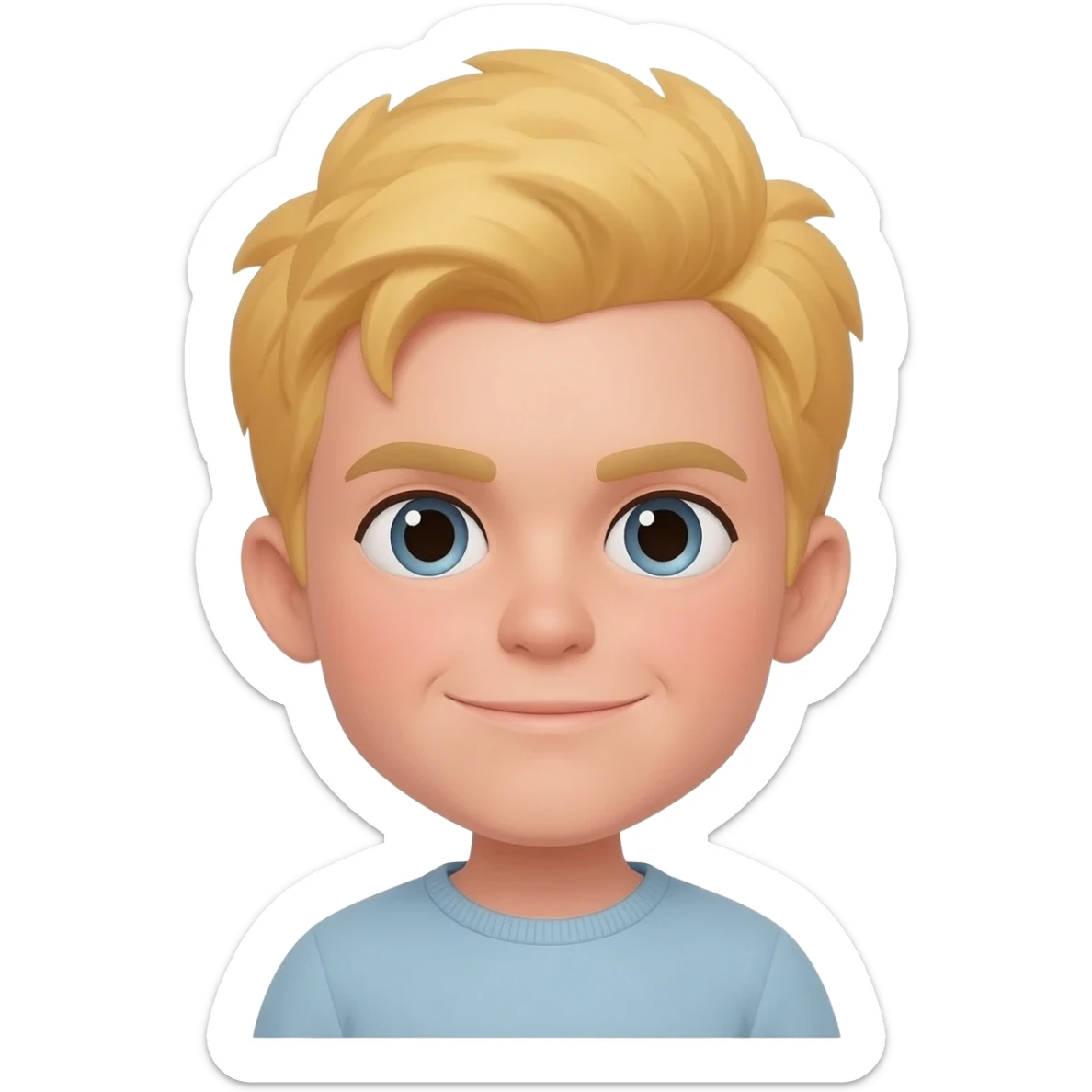 Yellow emoji cute sassy face sticker