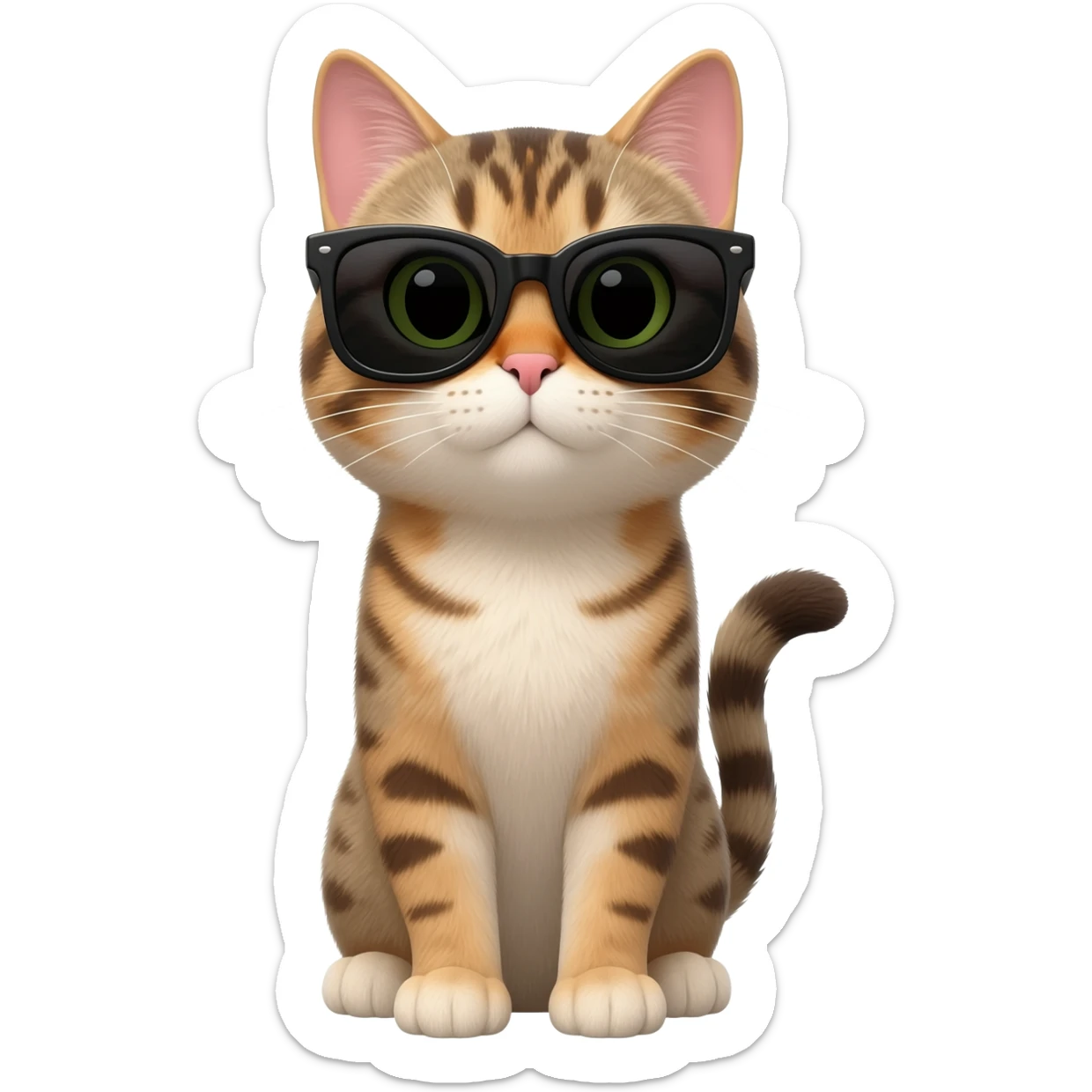Cat wearing sunglasses sticker