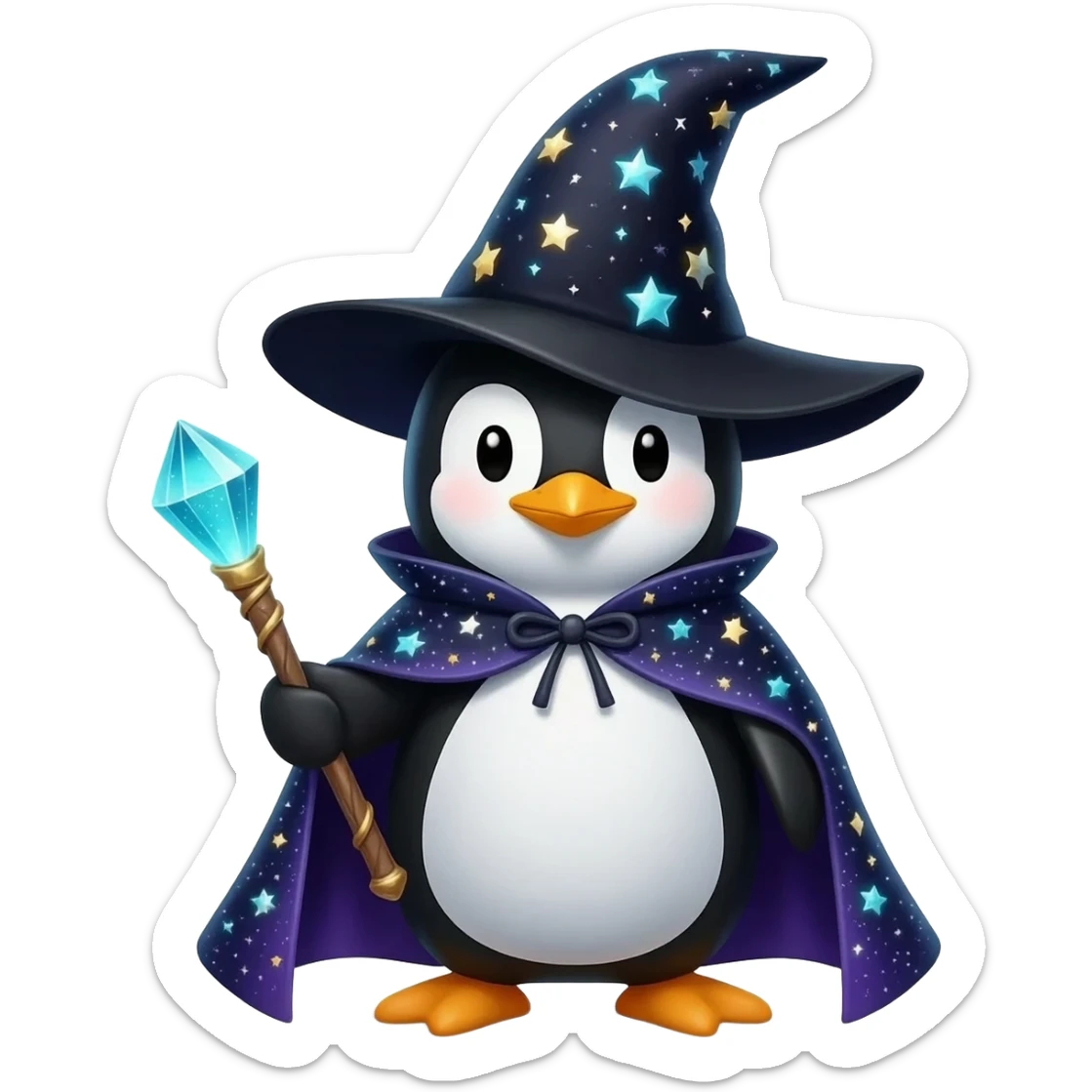 Penguin Wizard sticker