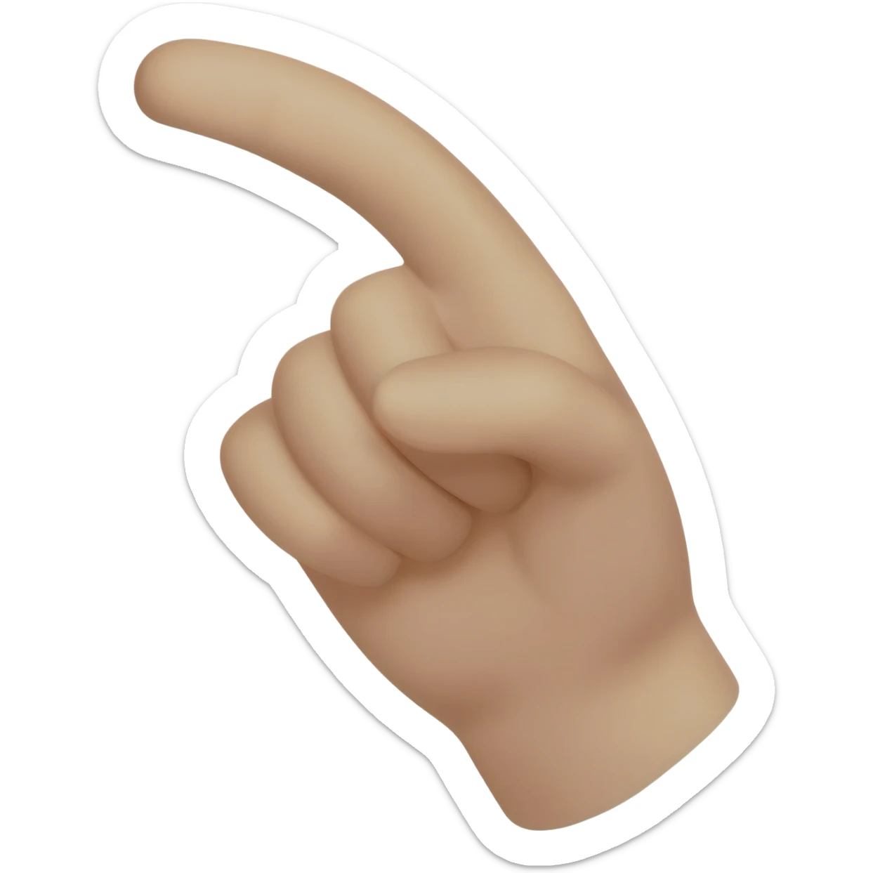 The point finger bent inwards and shaking the bent finger up and down gently sticker