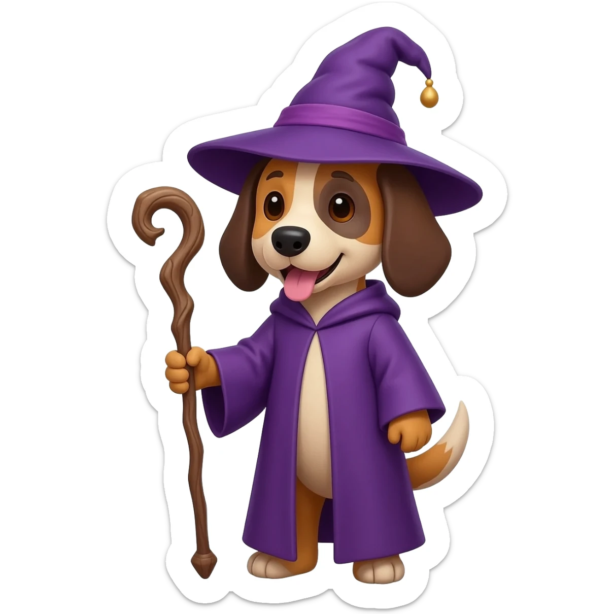 Dog wizard sticker