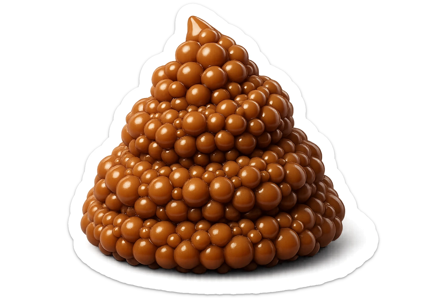 EMOJI STILE IPHONE 3D DI UNa montagna di feci a palline stile emoji iphone E FALLO MOLTO REALISTICO IN 3D sticker