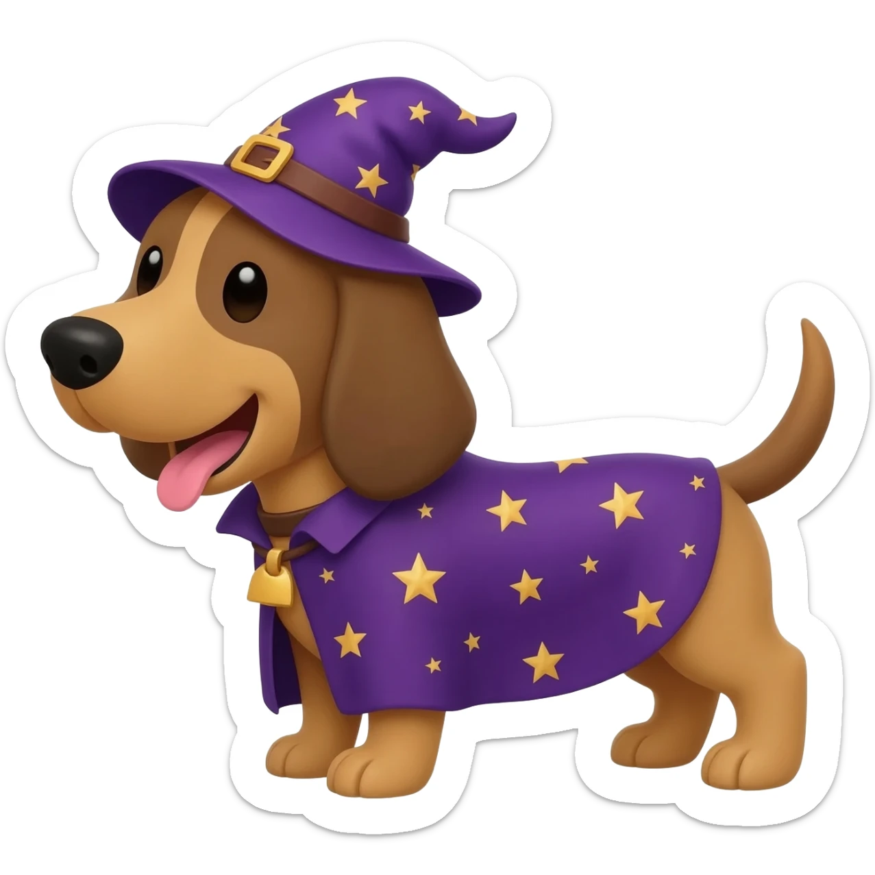 Dog wizard sticker