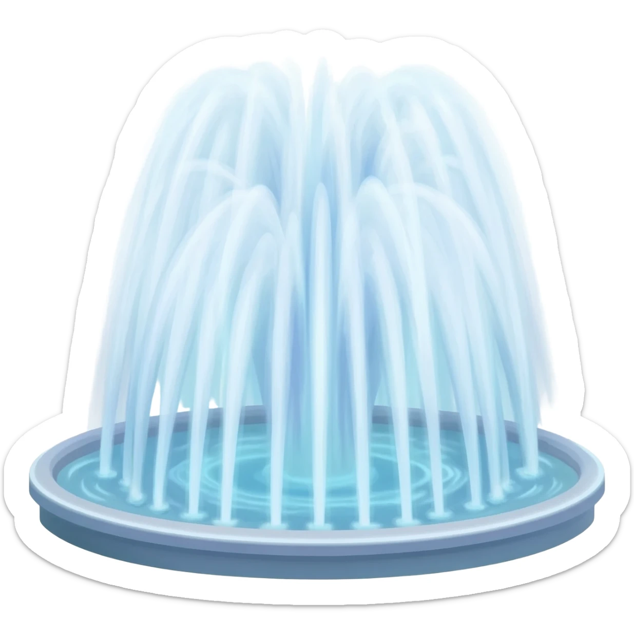 enormous celestial fountain erupting upward into light beams sticker