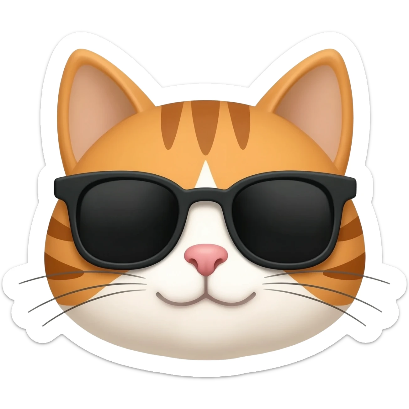 Cat wearing sunglasses sticker
