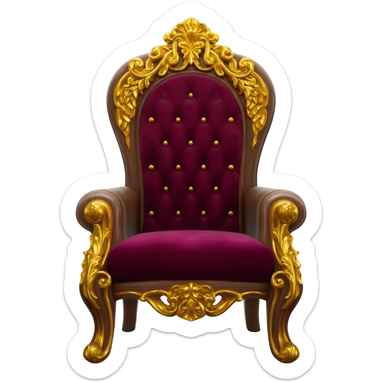 A queens throne sticker