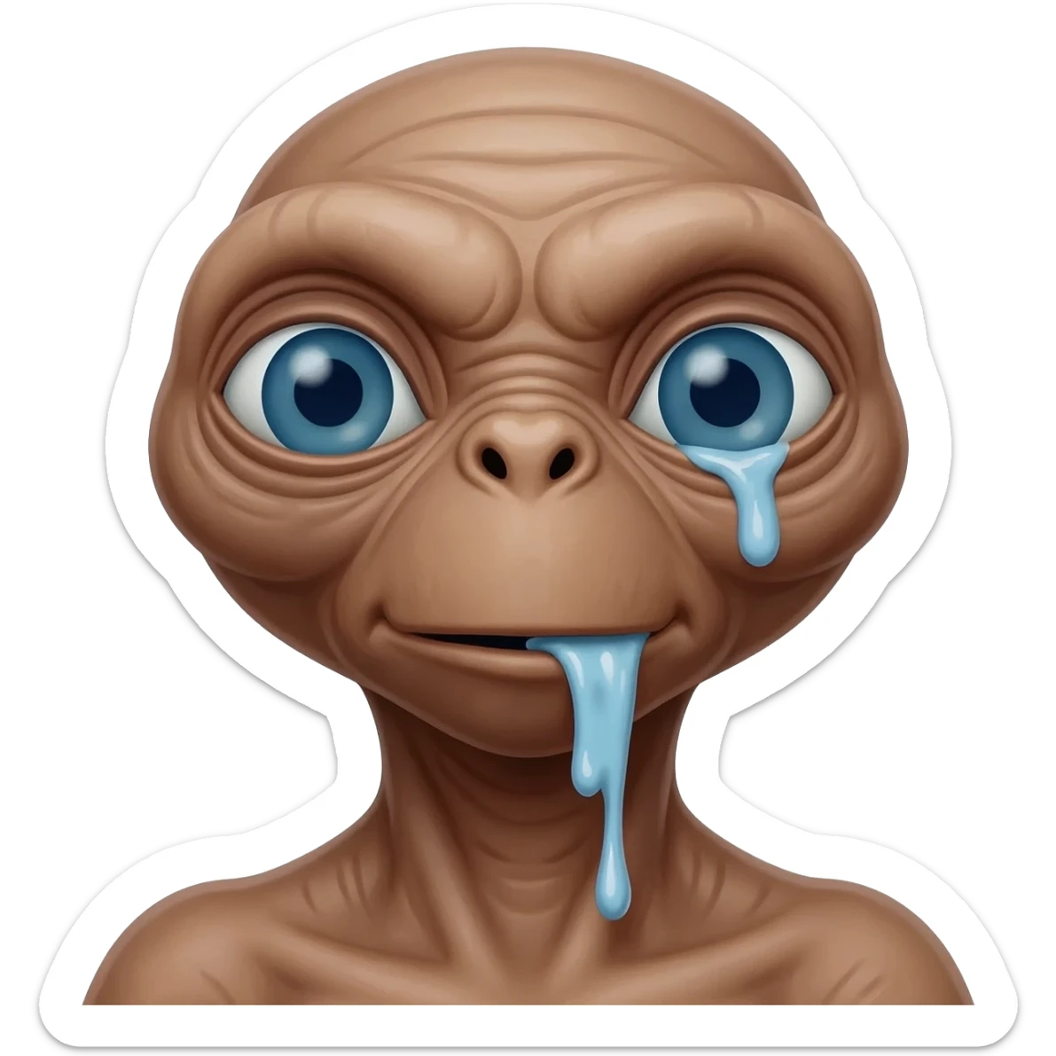 E.T. The Extra-Terrestrial from the movie throwing up sticker