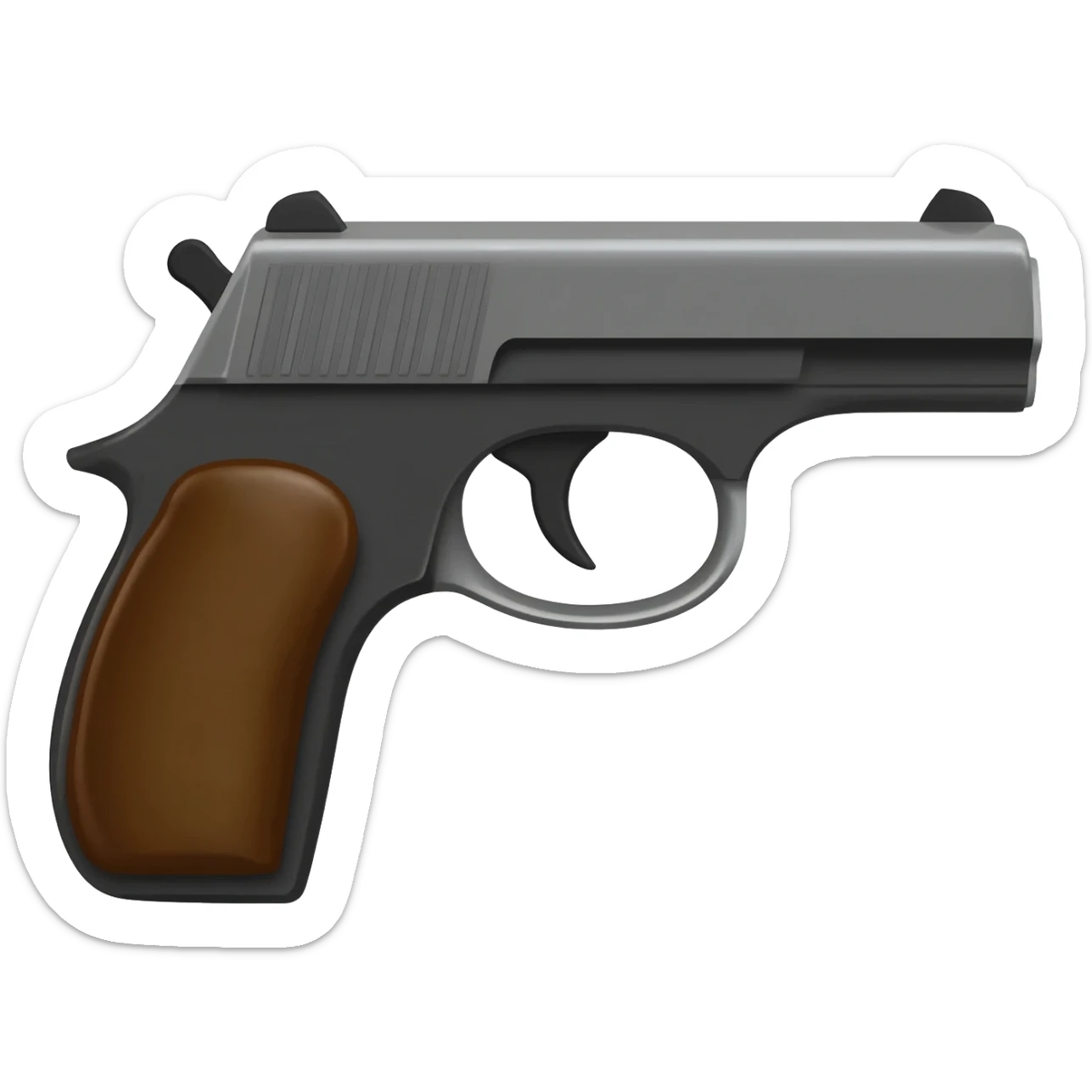 Generaun emoji de una pistola real sticker