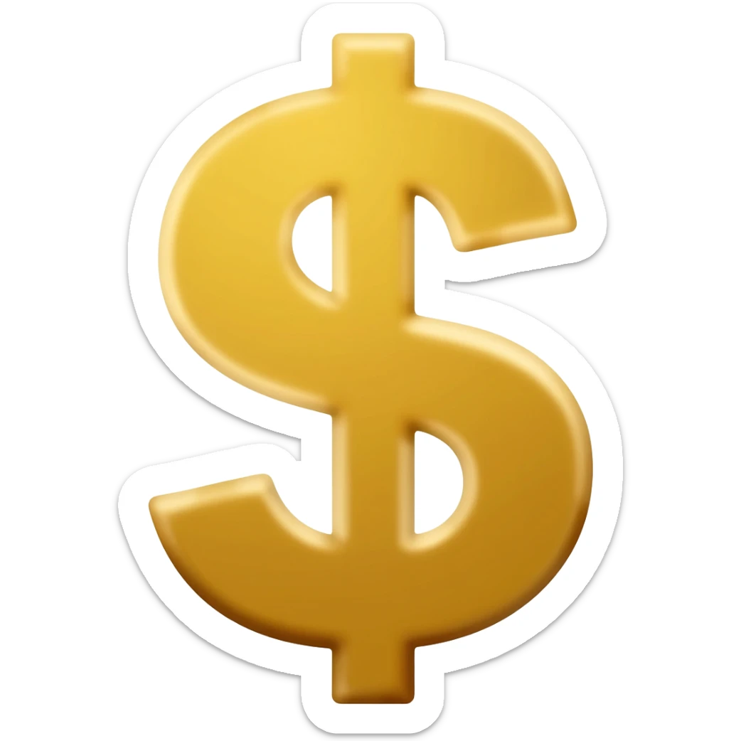 Dollar $ Sign sticker