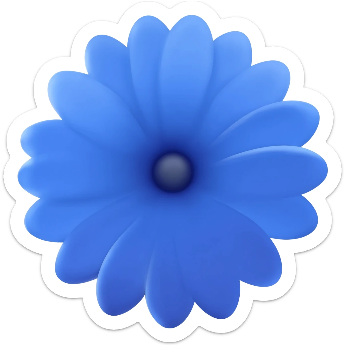 Blue flower emoji sticker