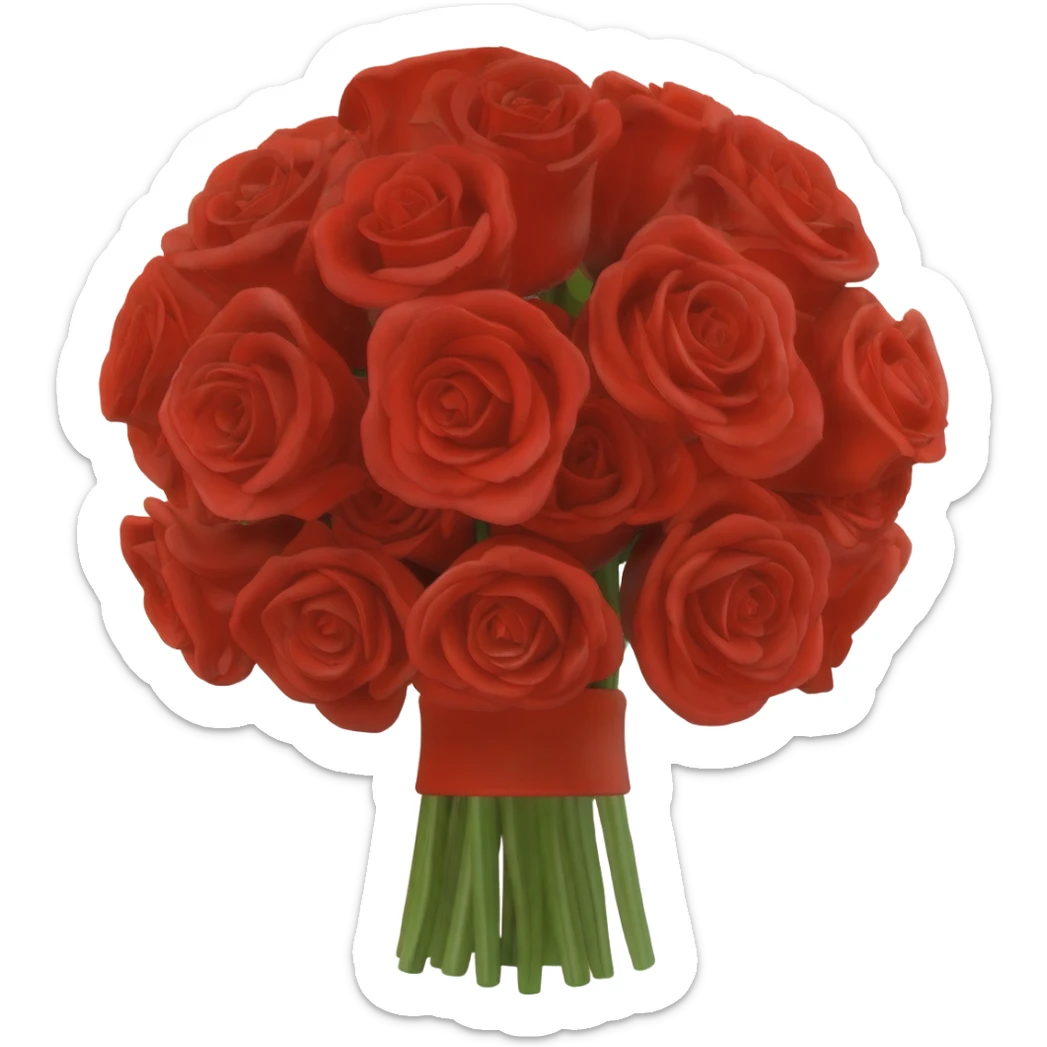 Red bouquet to my man sticker