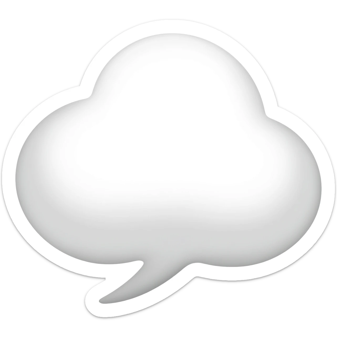 white cloud chat bubble sticker